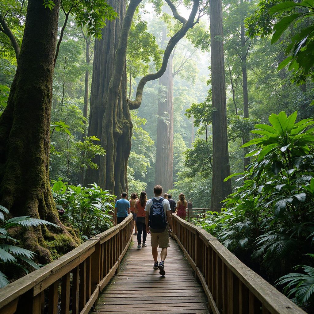 Guiding travelers through rainforest