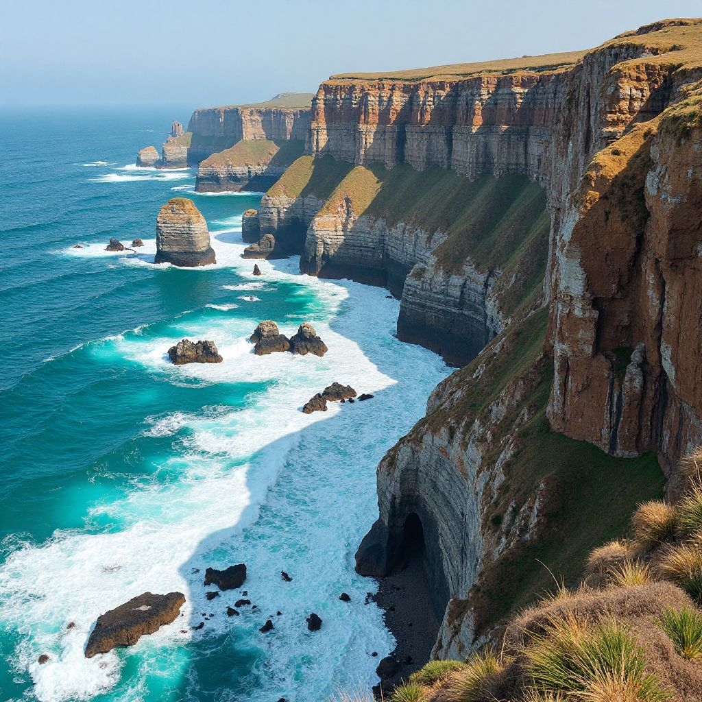 Dramatic coastal cliff viewpoint